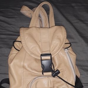 Leather backpack purse